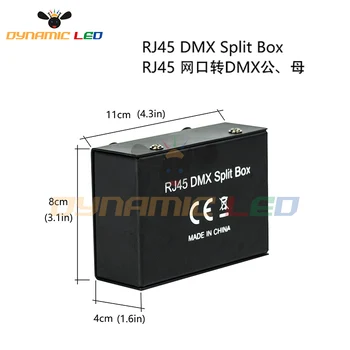 

1pc Artnet Dmx Controller 4 Port Converter Rj45 Split Box For Satge Light And Dj Equipment
