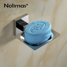 SUS 304 Stainless Steel Bathroom Soap Shelf Holder Modern Smooth Mirror Polished Square Soap Dishes Set Bathroom Accessories