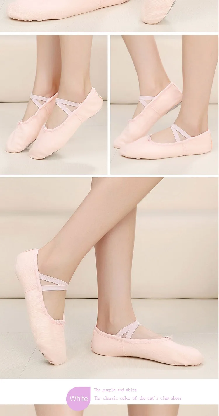 Qian Jiao/Женская балетная обувь для танцев; женская обувь на плоской подошве с перекрестными ремешками; Танцевальная обувь с мягкой подошвой; два цвета: черный, красный, розовый, белый; 1006