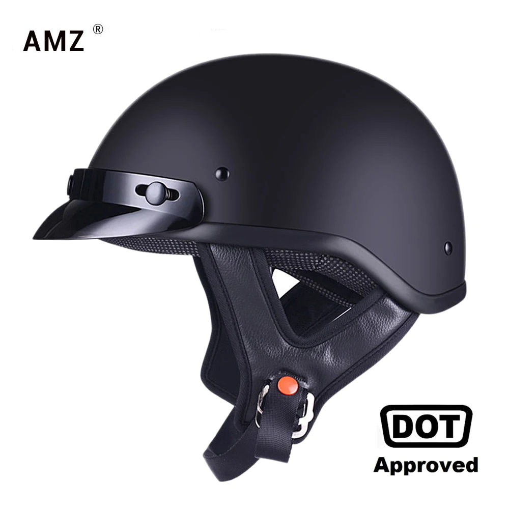 AMZ Ретро мотоциклетный шлем полулицевой Мото винтажный немецкий стиль Casco скутер