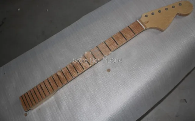 Cheap Wholesale Top quality 22 fret guitar neck Birds eye Maple neck Tiger stripes maple fingerboard guitar bow