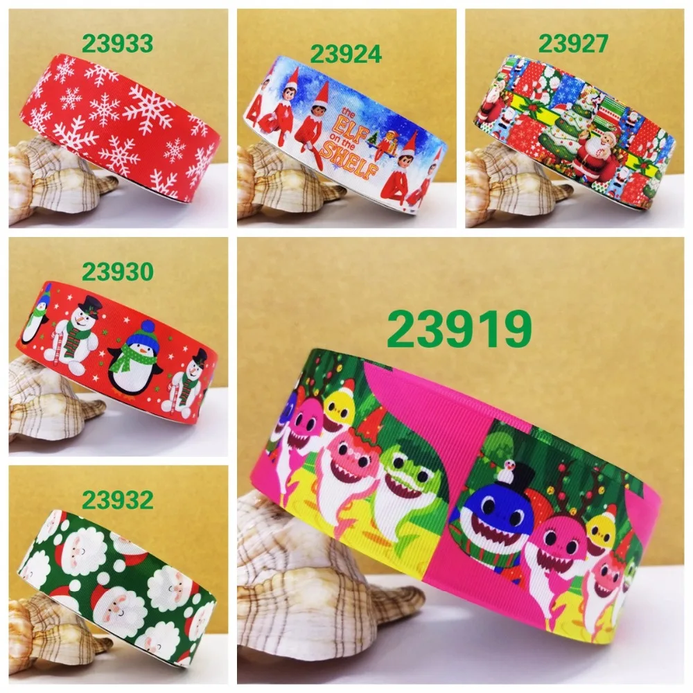 

Free shipping 50 yard cartoon printed grosgrain ribbon 23924
