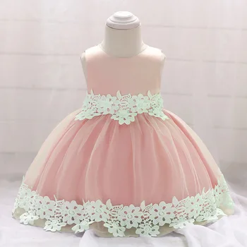 

Vintage Lace Baby Girl Wedding Pageant Dress Infant Princess Little Girls 0-2Y Birthday Party Dress Newborn Christening Gowns