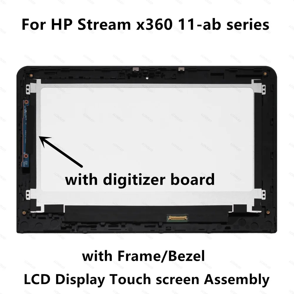 LCD Touch Screen Assembly For HP x360 11-ab Series 11-ab009nl 11-ab010nd 11-ab010nf 11-ab011nd 11-ab011nf 11-ab011tu 11-ab012nf