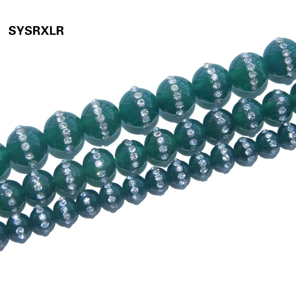

Wholesale AAA+ High-Quality Green Onyx Agat Natural Stone Beads For Jewelry Making Charm Diy Bracelet Necklace 6/8/10 MM Strand