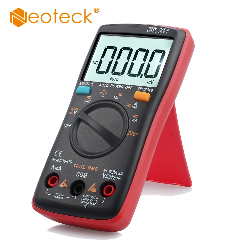

Digital Multimeter 9999 Counts True RMS Multi Meter with Square Wave Output Frequency Diode Continuity Multifunction Tester