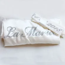 5 предметов в партии пользовательские блеск логотип кимоно Персонализированные Свадебные невесты подарок пользовательские халаты