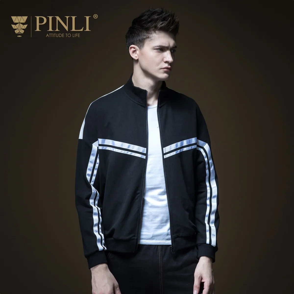 

2018 Cotton Militar Casual Jacket Pinli Product Made The New Spring Hot Men's Cultivate Morality Men Collar Printing B191104067