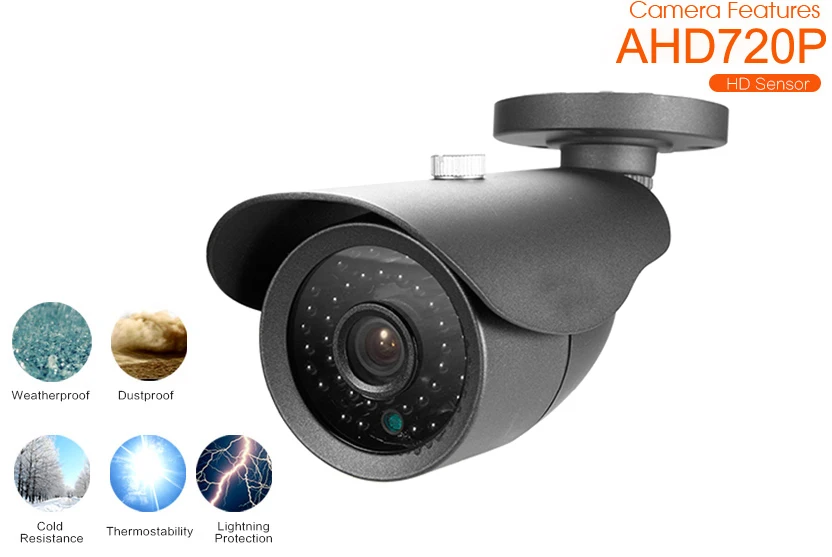 4CH система AHD CCTV 4-канальная аналоговая камера высокой четкости, видеорегистратор видеонаблюдения Системы 1200TVL Водонепроницаемый ночного видения наружная, в защитном колпаке Камера DIY Kit