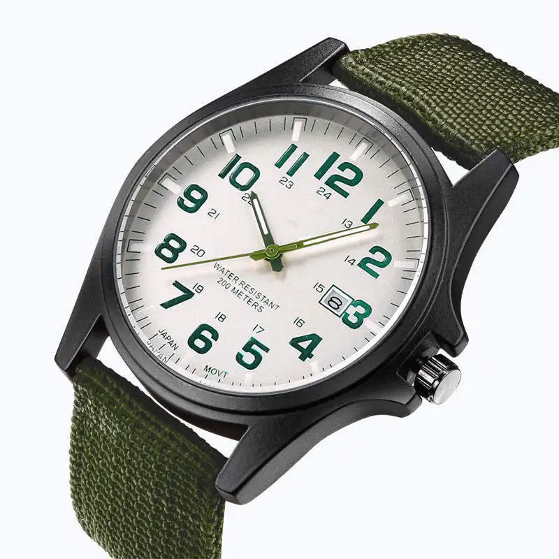 Sports Men's Watch Military Calendar Male Watches Watchband Canvas Men Wristwatch Waterproof Fashion Male Quartz Clock Military Sports Men's Watch Military Calendar Male Watches Watchband Canvas Men Wristwatch Waterproof Fashion Male Quartz Clock Military