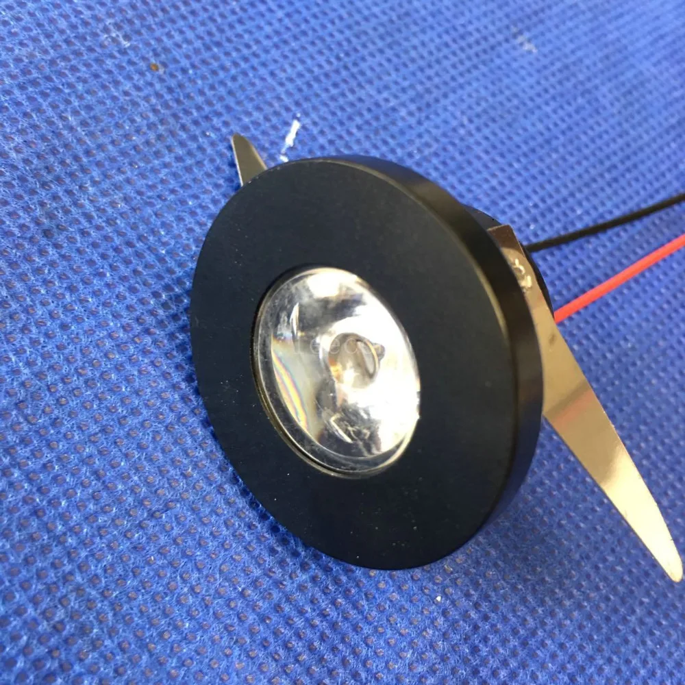 

5pcs/lot black LED Mini Cabinet Downlight 1.5W diameter 31mm dc12V black Frame Recessed Ceiling No Flicker Spot Lights For Home