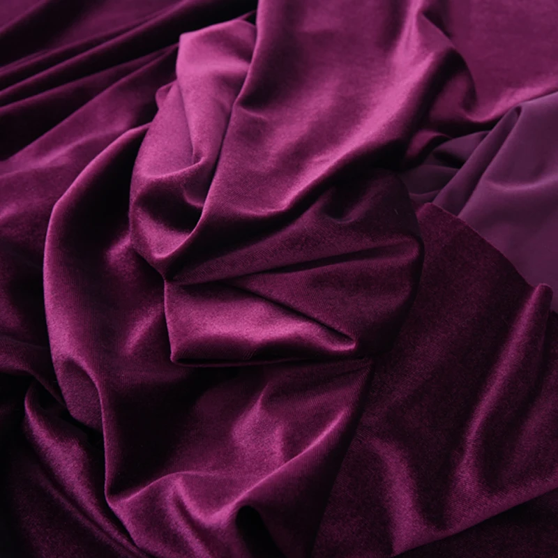 De Lujo 100/% Algodón Terciopelo Velour material de la Tela-Púrpura