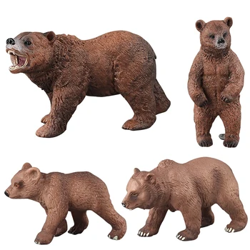 

Wild Beast Brown Bear Simulation Different Posture Bear Animals Model Action Figures Figurines PVC Collection Toys