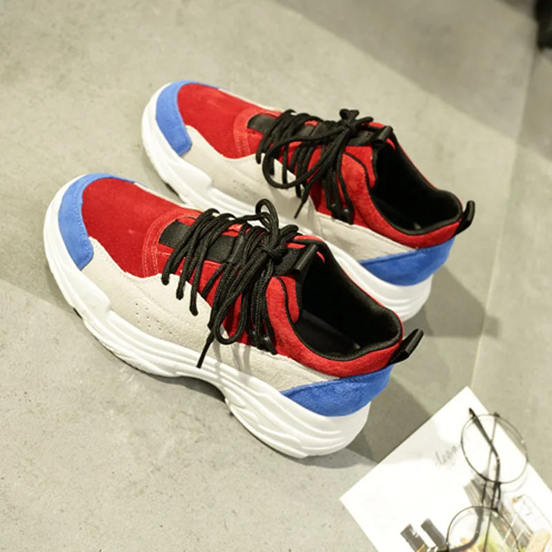 2018 Especially popular shoes woman spring New Arrivals sport running fashion tide Casual Cross-tied Round Toe 2 colors Women's Shoes