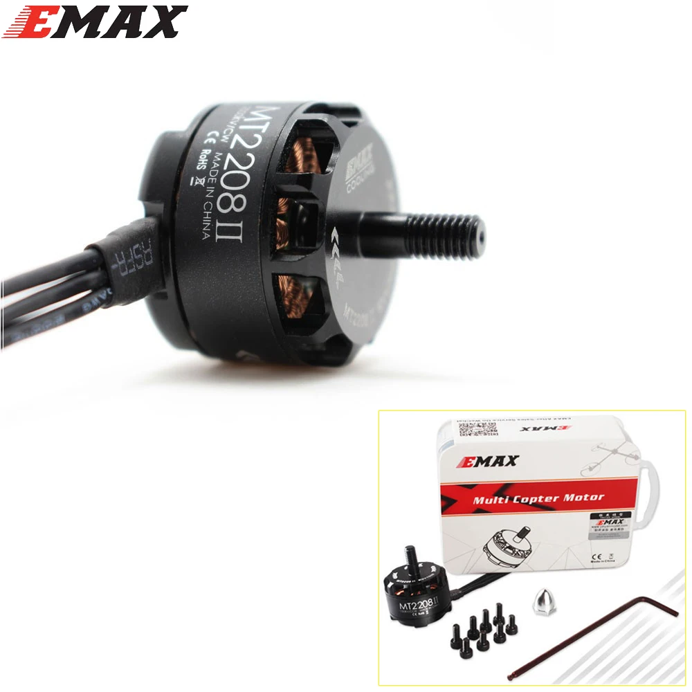 RC двигатель, EMAX MT2208II 1500KV/2000KV CW/CCW бесщеточный двигатель для RC QAV250 F330 Мультикоптер(включая розничную коробку