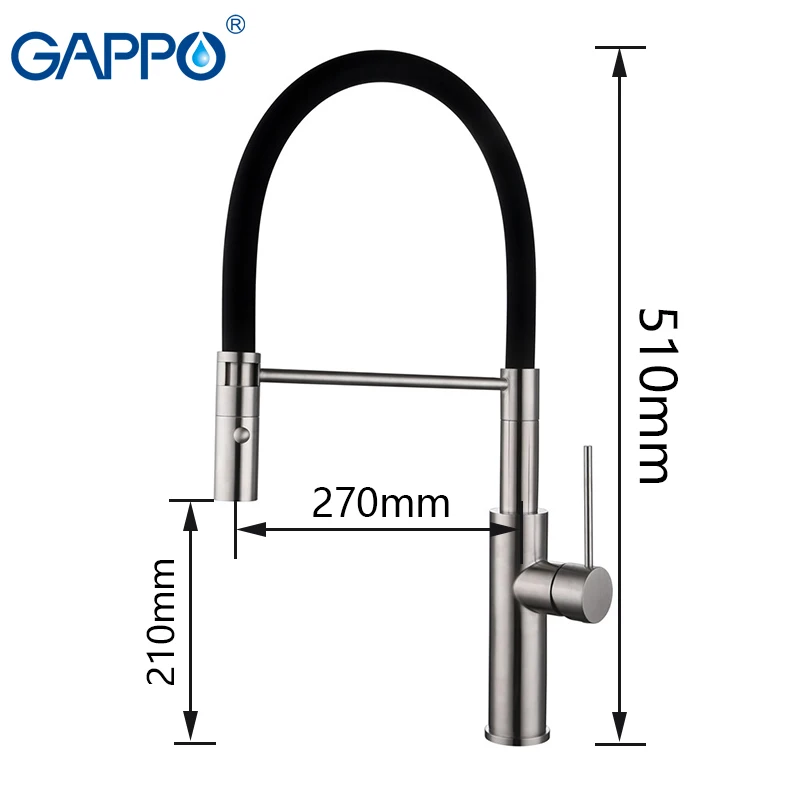  Gappo kitchen Faucets black pull out kitchen drinking water faucet waterfall kitchen faucet deck mo - 32899407690