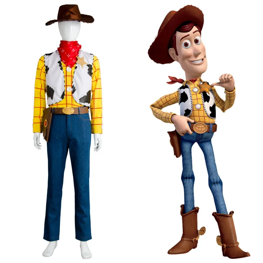 New Toy Story Cowboy Sheriff Woody Outfit Halloween Party