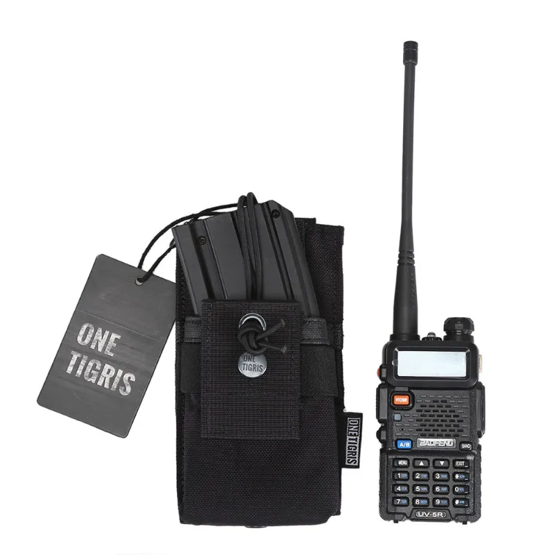 OneTigris тактический MOLLE РАДИОТЕЛЕФОНА Walkie Talkie “иди и чехол для BaoFeng UV-5R BF-F8 UV-82 страйкбол охотничий чехол для переноски/крышка объектива/нейлон