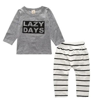 

Cartoon Letter Baby Clothes Sets Spring Autumn Newborn Baby Boys Clothing Cotton Long Sleeve Tops+Pants 2 Piece Infant Clothing