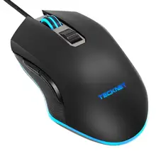 TeckNet игровая мышь 7200 dpi программируемая мышь Проводная компьютерная игровая мышь с 6 кнопками, 5 dpi регулируемые уровни