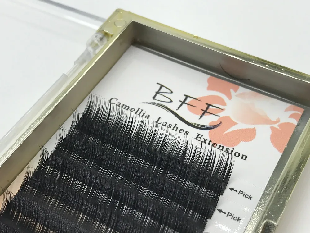 BFF Brand Eyelash Extensions individual eyelashes 3D-6D 0.07 Mixed Length in One Lash Strip,Camellia Eyelash, Pandora Eyelashes