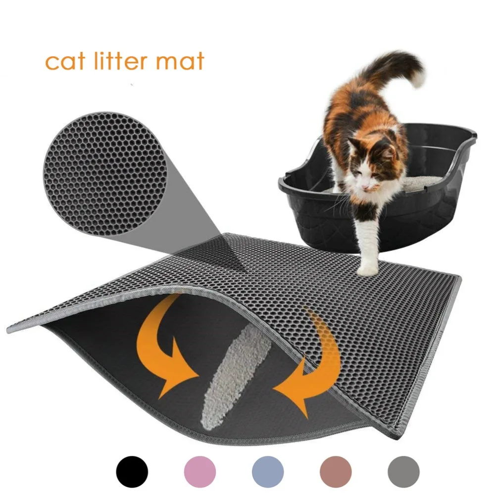 

Double Folding Cat Litter Trapper Mat Waterproof Honeycomb Sifting Pad Protect Floor Carpet Eco-friendly EVA Foam Trash Pad