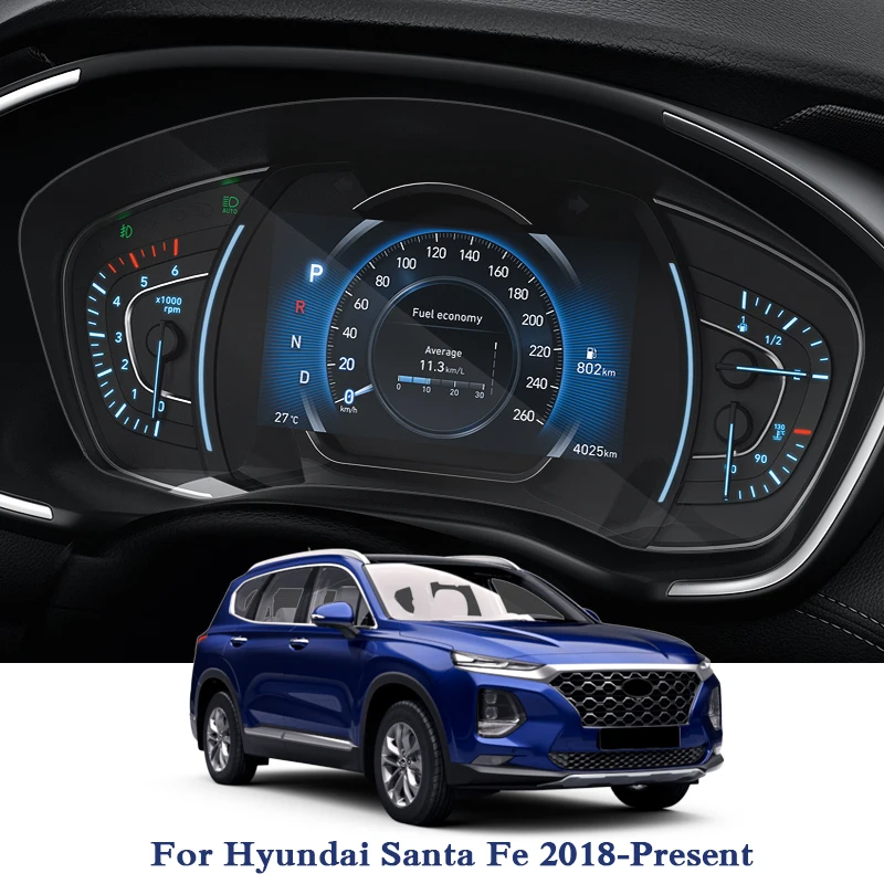 For Hyundai Sante Fe-Present Car Styling GPS Navigation Screen Glass Protective Film Dashboard TPU Display Film