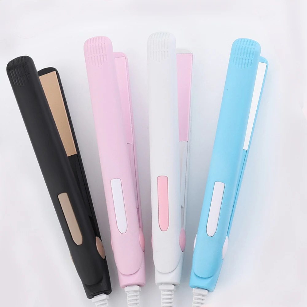 разглаживающий крем для непослушных кудрявых волос fashion straightener Fashion Curling Iron Mini Hair Straightener Iron Ceramics Flat Iron Beard Straightener Curl Modelling Tools