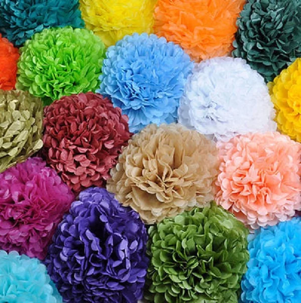 1000X1" тканевая бумага POM POMS Свадебная церемония Детская украшение для центра стола свадьбы и мероприятия