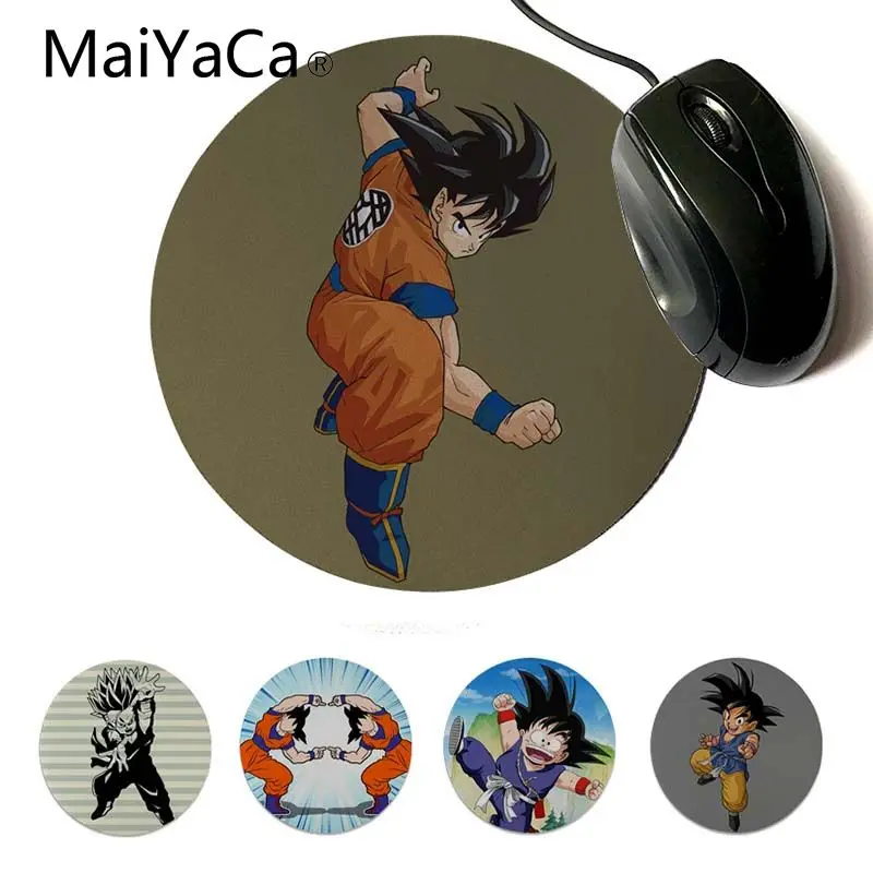 

MaiYaCa Beautiful Anime Dragon Ball Z Goku Silicone Pad to Mouse Game Professional Round Gaming Mousepad Keyboard Mat