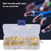 150pcs/lot Copper Circular Splice Terminal Wire Connectors Assortment Kit cable terminal wire connector 300a copper cable wire terminal connector 10 piece