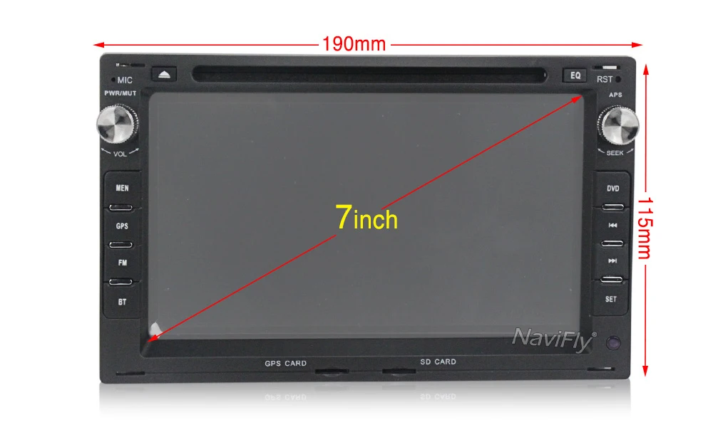 Best NaviFly 7" Android 7.1 Car DVD player gps navigation for VW/Volkswagen/PASSAT/B5/MK5/GOLF/POLO/TRANSPORTER 2G RAM 2din 4G LTE 9