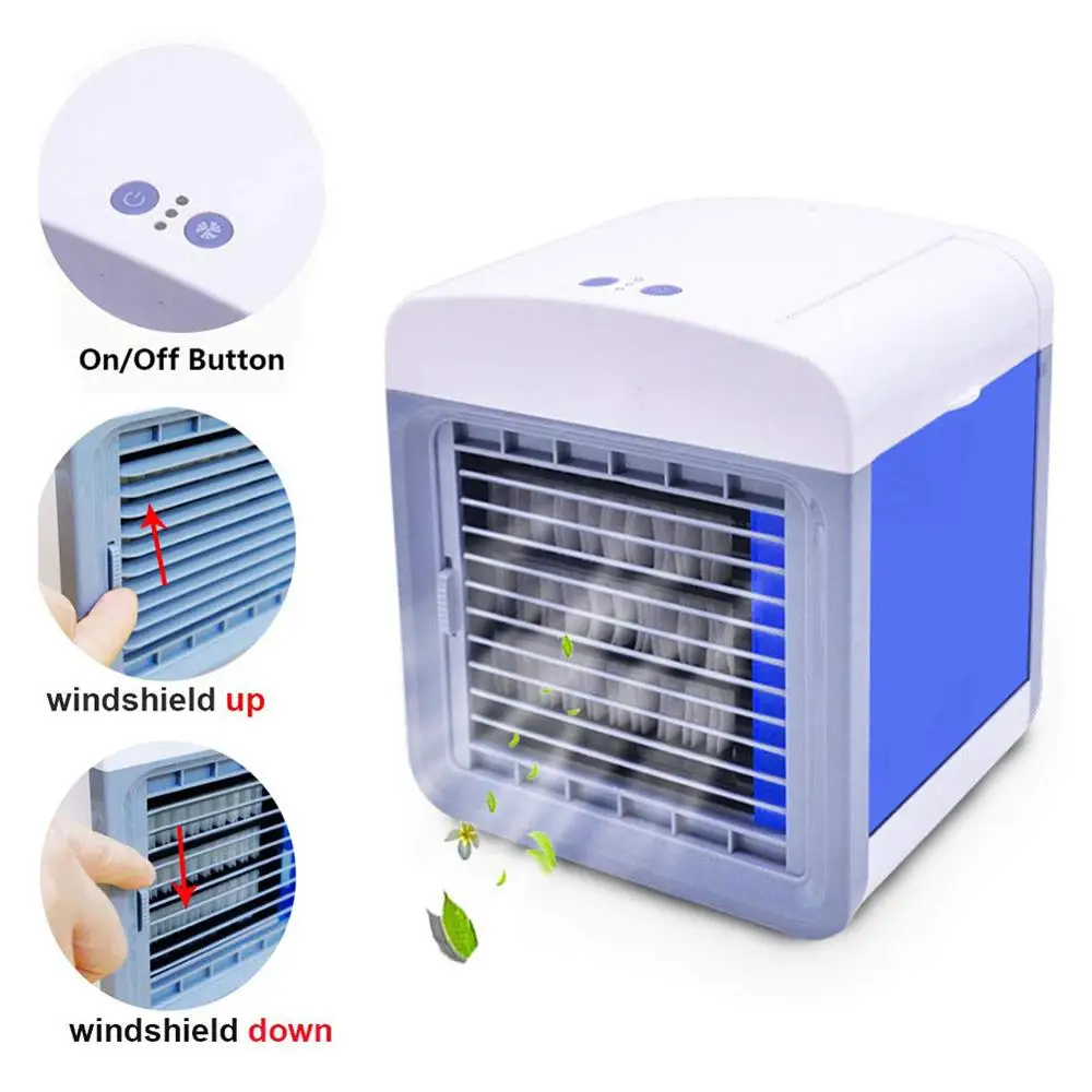 

Mini USB Portable Light Air Desktop Cooling Fan Evaporative Air Cooler Conditioner Humidifier Purifier For Office Room
