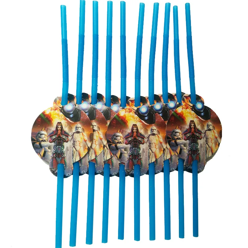 

10/20pcs StarCraft Heroes Heroes Magic Fairy Disposable Straws for Kids birthday wedding Children's day party suppliers