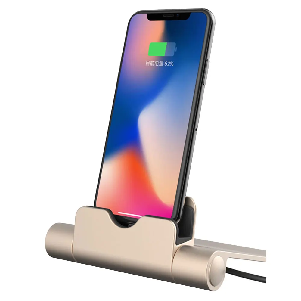 

Charger Stand with Apple Mfi Lightning Cable USB Sync Charging Docking Station Cradle for iPhone XR/X/8/8plus/7/7Plus/6 iPod 5
