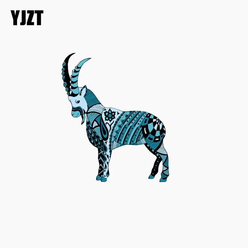 

YJZT 9.4CM*11.2CM Cheerful Mountain Goat Reflective Car Sticker The Tail Of The Car Decal C1-7815
