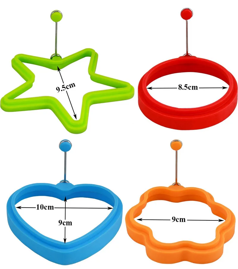1 шт. силиконовая, для яичницы яичный блин кольцо омлет, форма для жарки яиц в виде форма для сердца форма для яичницы для Пособия по кулинарии сковорода для завтрака микроволновая печь Кухня