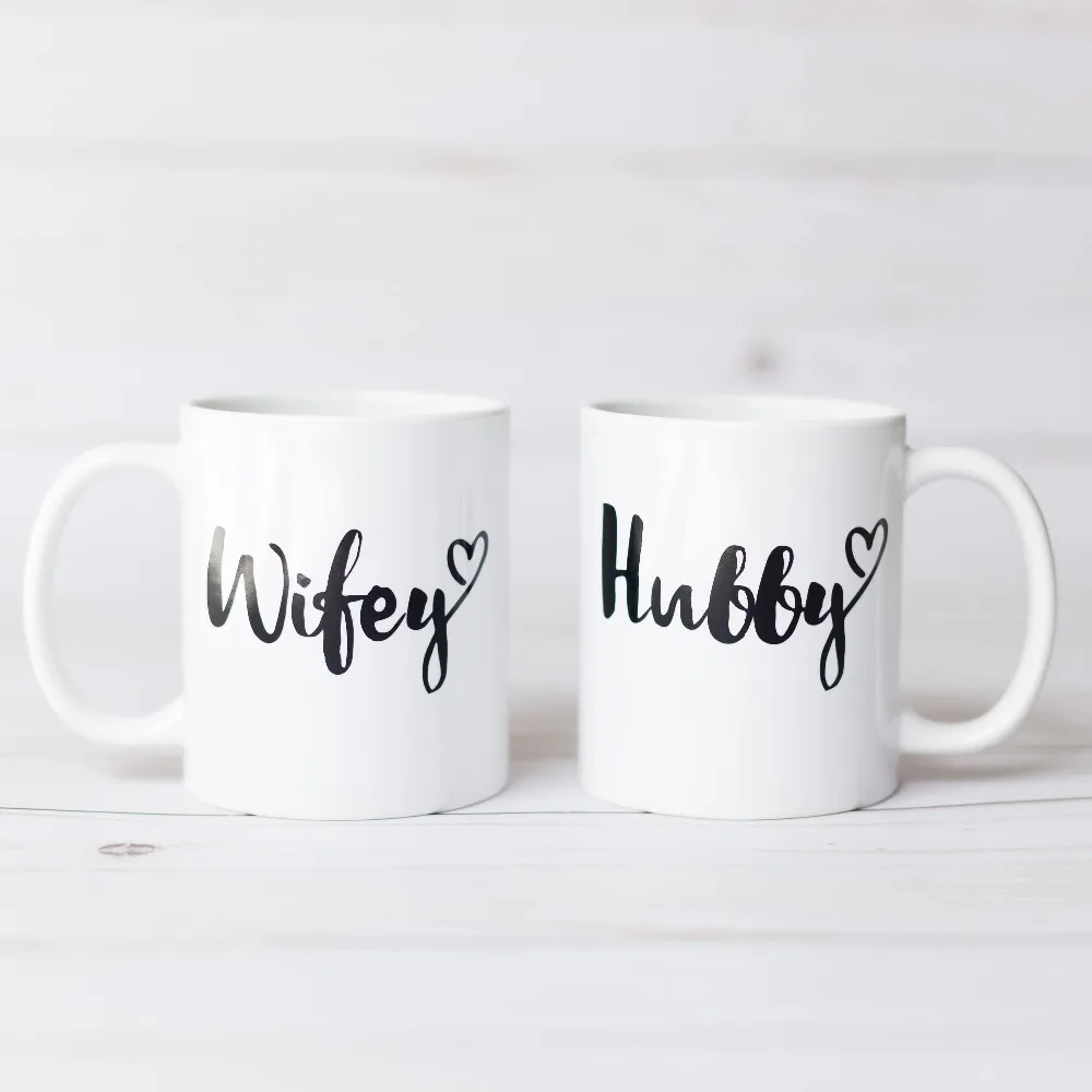Wifey & Hubby кружка кофейная подарок для пар подарки на день Святого Валентина кофе и