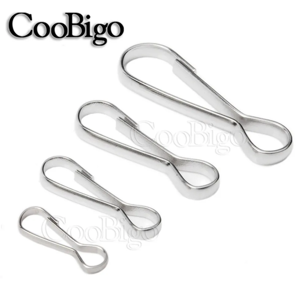 

25pcs 3/4" 1" 1-1/4" 1-2/3" Metal 8 Shape Snap Spring Hooks Rings For Paracord Phone Lanyards Employee ID Card Accessories