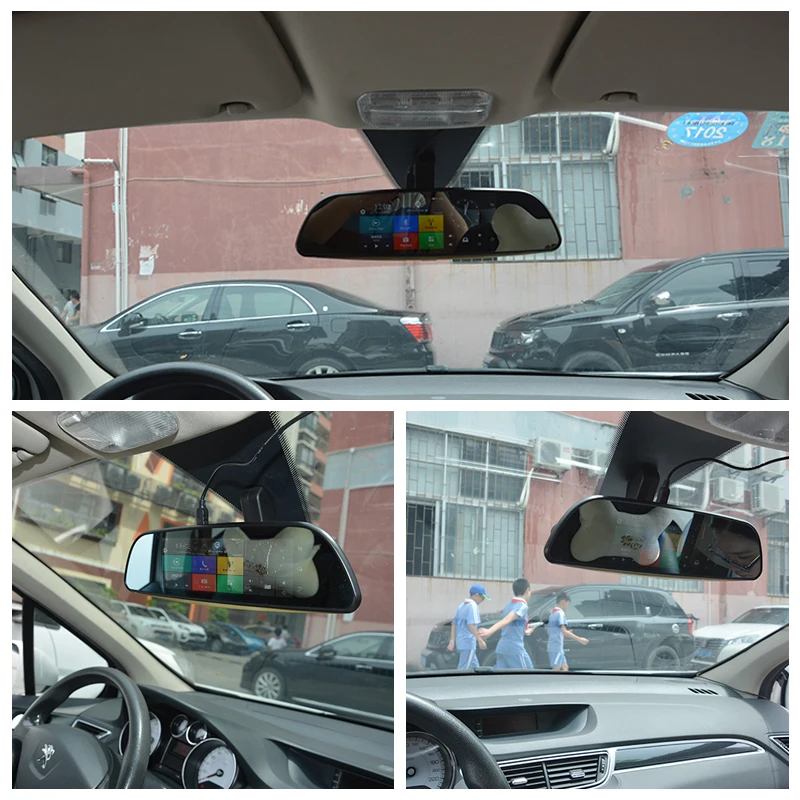 Junsun Android 5.0 Car DVR 3G Rearview Mirror Dual Lens Recorder Camera Full HD 1080P Dash Cam 6.5\
