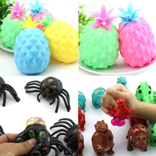 

Pudcoco New 1Pcs Spider Dinosaur Slow Rising Squishy Anti Stress Dinosaur Pineapple Ball Reliever Squeeze Relief Kid Tricky Toys