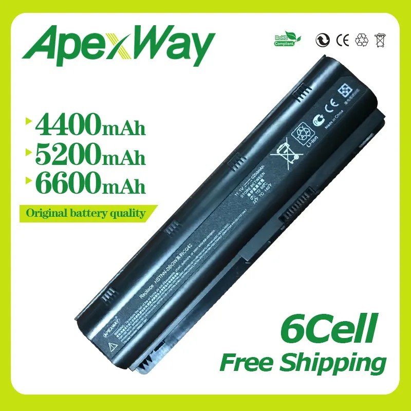 

Apexway 11.1V Battery MU06 593553-001 hstnn-lb0w For HP Compaq PavilionDM4 DV3 DV5 DV6 DV7 CQ42 CQ43 CQ62 CQ72 G6 G4 G61 G7