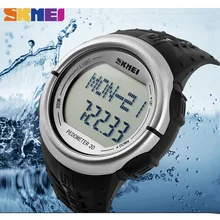SKMEI Men Heart Rate Sports Watches Pedometer Countdown Digital Watches Monitor Calories Wristwatches Relogio Masculino XFCS
