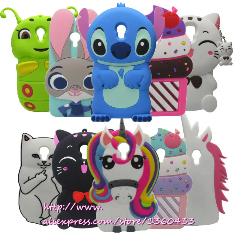 

3D cartoon silicone case For Meizu M3S Case M3 Mini Stitch Minnie Cat Rabbit For Meilan 3 case For meizu m2 mini cover