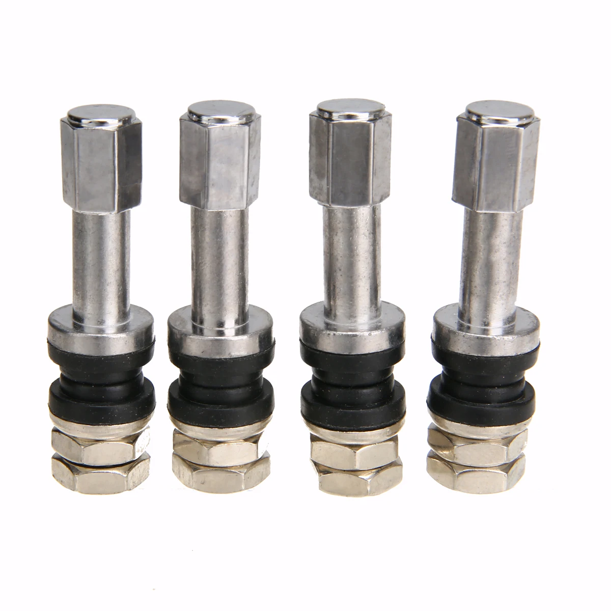 Mayitr 4pcs TR48E Aluminum Bolt-in Car Tubeless Wheel Tire Valve Stem Dust Cap Cover For Motorcycles Scooter Moped Bicycle Rims