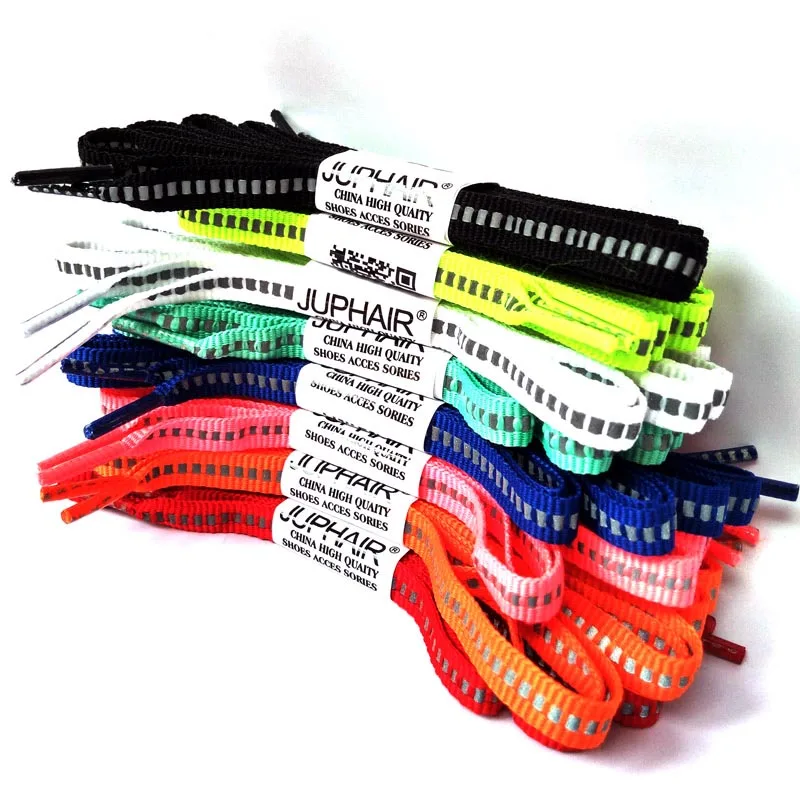 JUP1 Pair New Arrival Athletic Flat Reflective Shoe Laces Bootlaces Shoelaces String For Sneaker Fashion Party Casual Cloth Shoe JUP1 Pair New Arrival Athletic Flat Reflective Shoe Laces Bootlaces Shoelaces String For Sneaker Fashion Party Casual Cloth Shoe