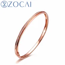 ZOCAI дизайн природных сертификат diamond Bracelet 0.39 ct 18 К золото(au750) Праздничная и свадебная обувь браслет как подарок z00014