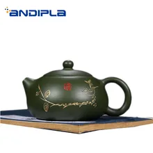 230 мл аутентичный Исин Фиолетовый Глиняный Чайник Xishi чайник ручной работы зеленая грязь сырье руды посуда для напитков отель чайная церемония Tieguanyin чайники