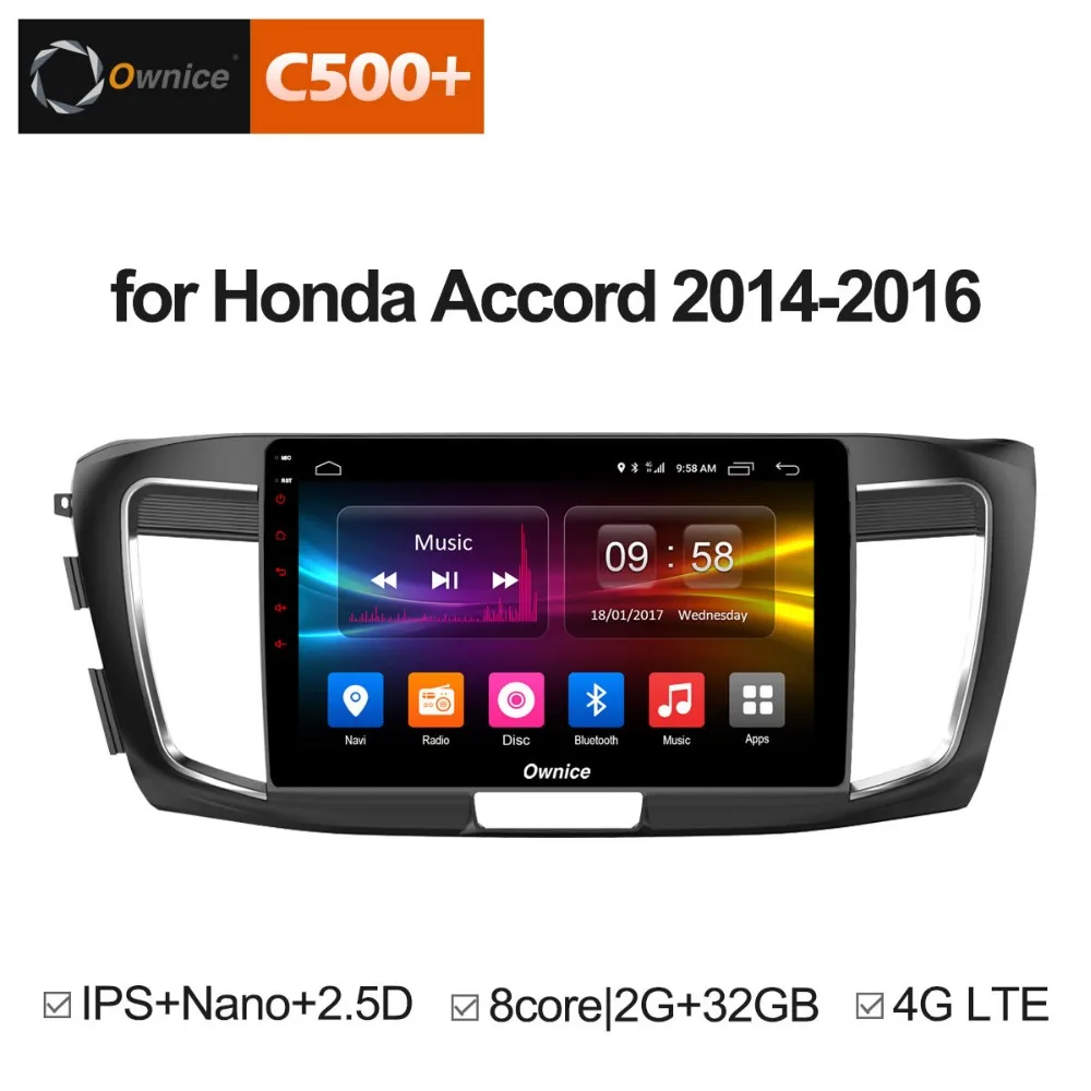 

10.1" IPS Android 8.1 Octa 8 Core Car DVD Radio Player GPS Navigation For Honda Accord 9 2014 2015 2016 4G SIM WiFi Multimedia
