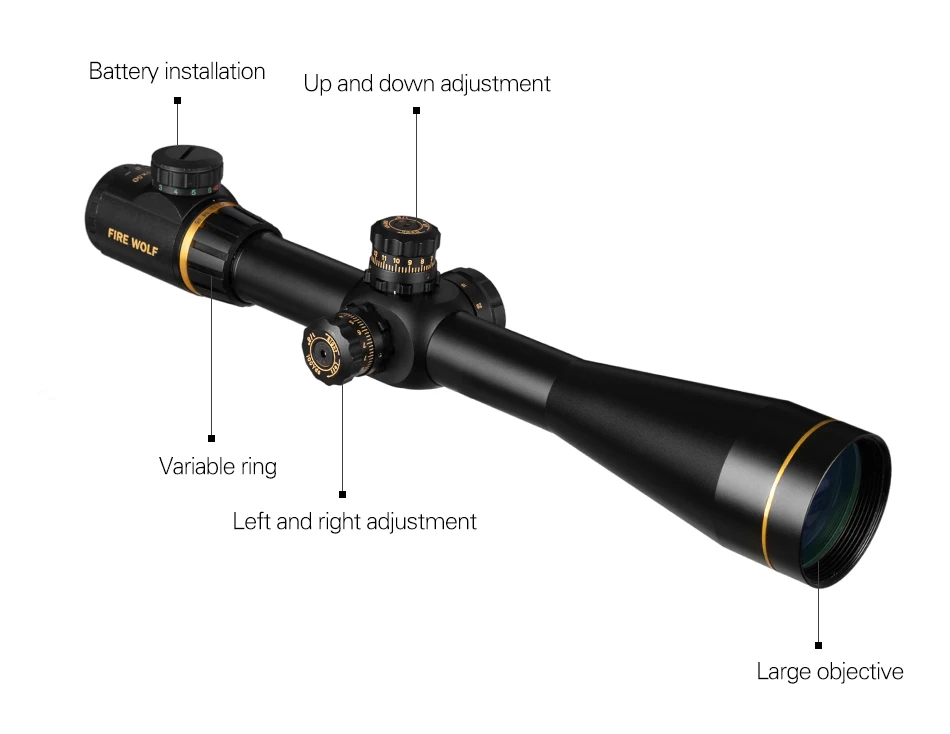5-15X50 SF Золотая оптика охотничий прицел зум крест сторона параллакса тактические прицелы винтовка прицел крепления для снайперская винтовка для страйкбола